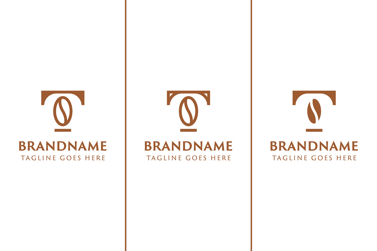 Letter T Coffee Bean Logo, a Branding & Logo Template by Pray Art Design Studio