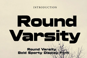 Round Varsity, a Slab Serif Font by Wow Magic