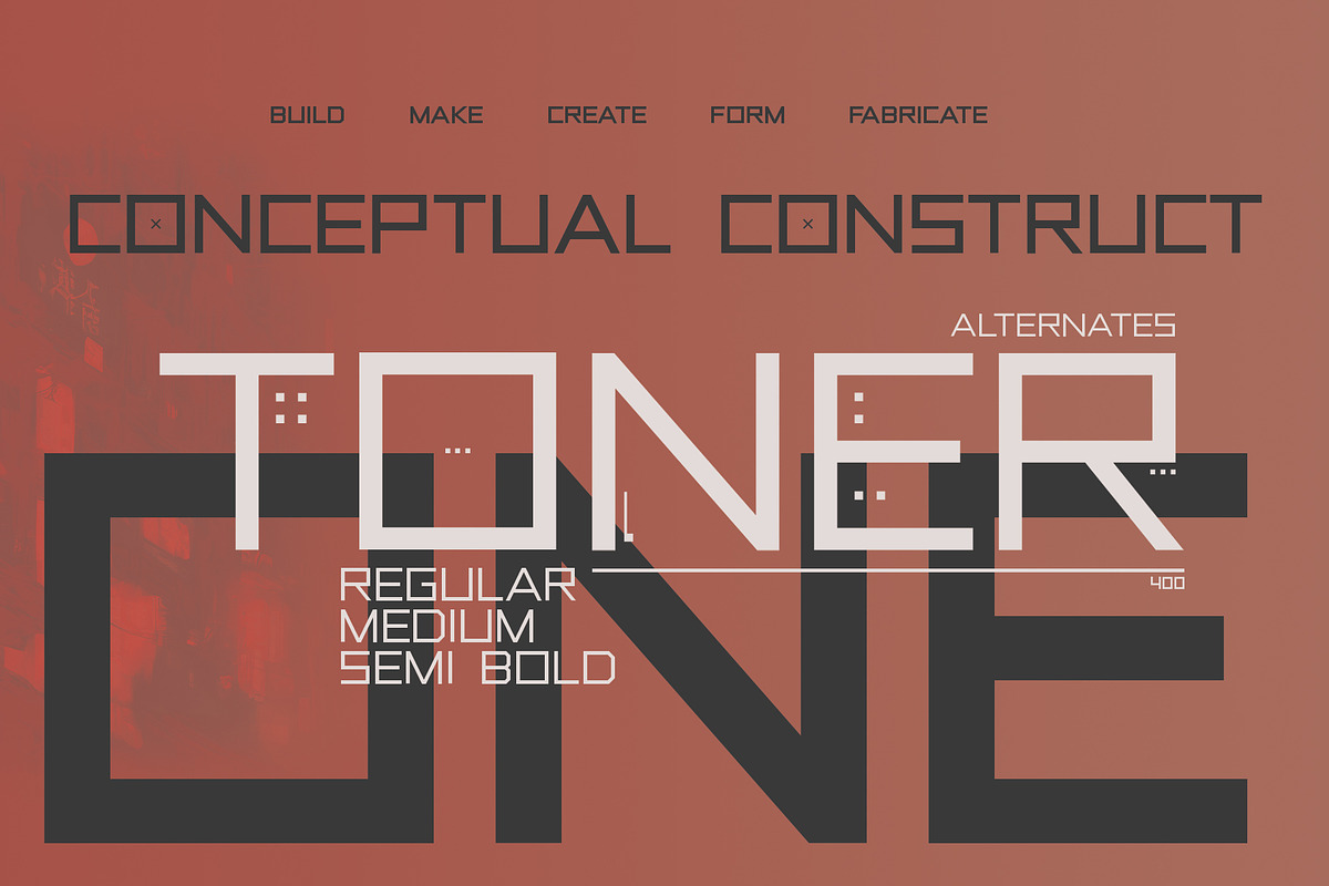 Toner - Display Square Font, a Sans Serif Font by SMARTFONT (Photo 1 of 9)