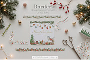 Christmas vintage watercolor clipart, an Illustration by Alisles (Thumbnail 6 of 12)
