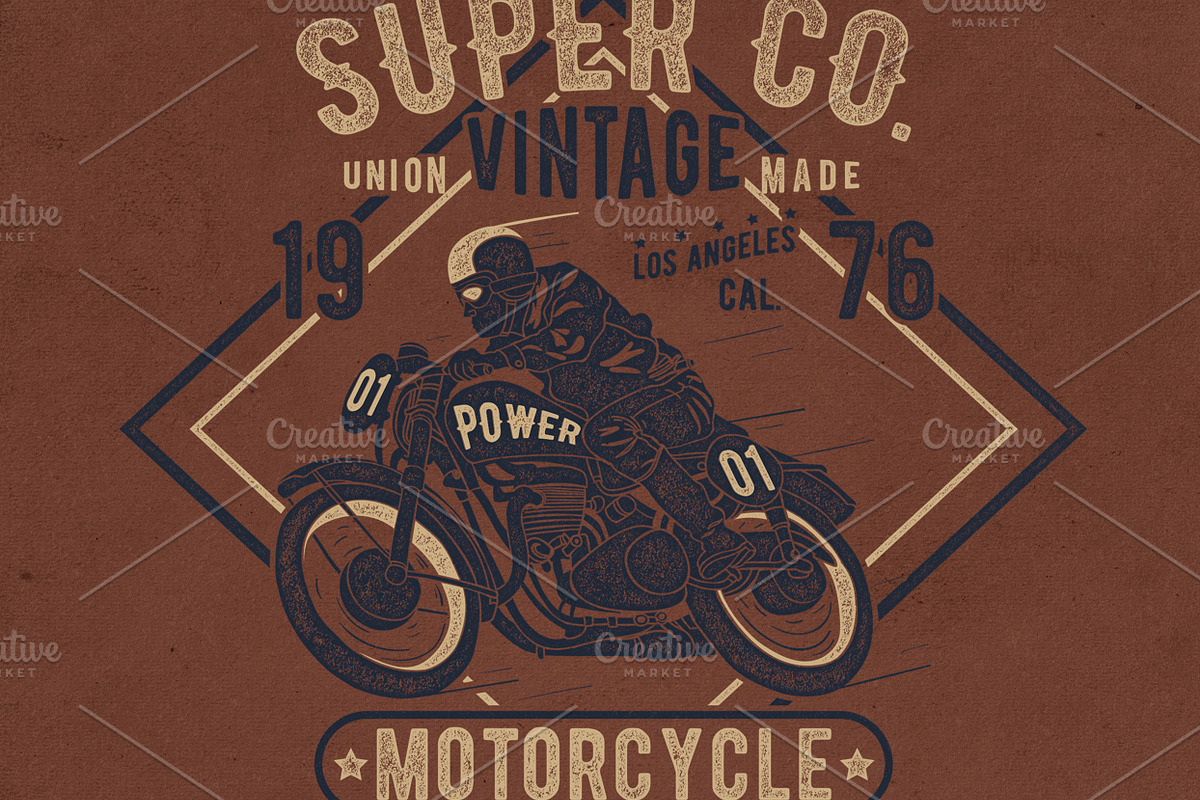 PACK OF 6 VINTAGE TEE VECTOR PRINTS, an Illustration by MKE Print Lab. (Photo 4 of 10)