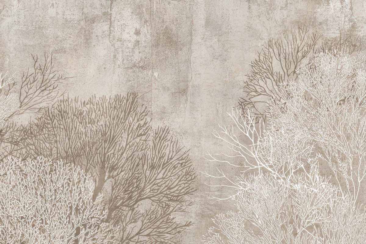 Minimal Etched Botanical Wallpaper, a Decorative Illustration by Virgo Studio