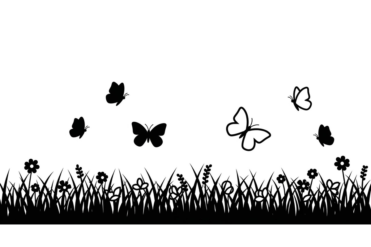 Floral Grass Border Silhouette Bundl, an Illustration by Amazin_art (Photo 26 of 51)