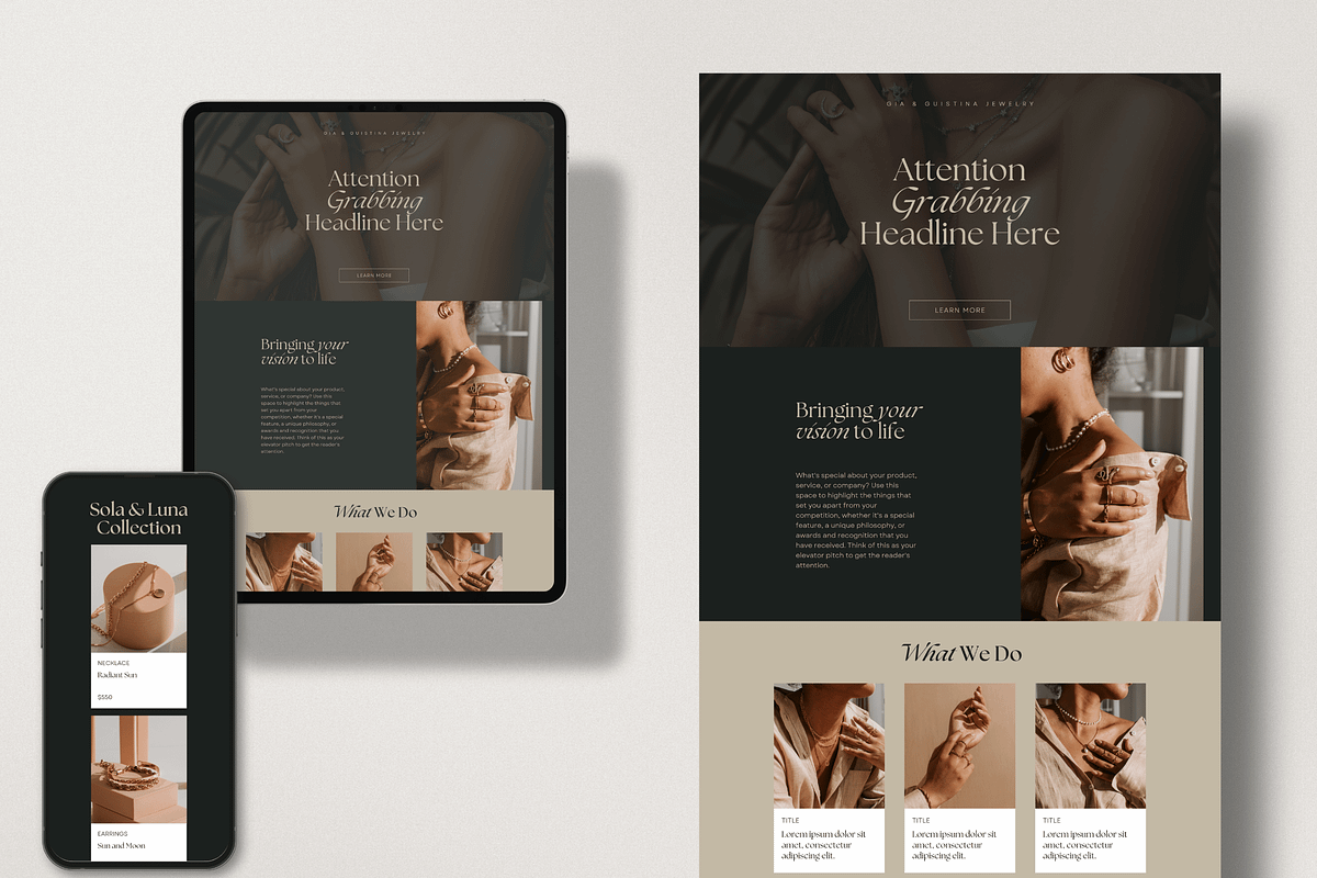 Canva Website Template, a Websites & App Template by Asha Glenn Design Studio (Photo 3 of 9)