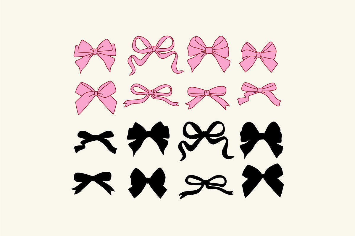 Coquette cherries and bows, a Decorative Illustration by yabluko_draws (Photo 6 of 8)