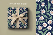 Daisy flowers seamless patterns, a Pattern Graphic by Naty Art (Thumbnail 2 of 6)