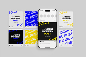 Realistic Social Media Post Mockup, a Product Mockup by graphypix