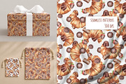 Croissants & Chocolate Pattern, a Pattern Graphic by Gribanessa (Thumbnail 2 of 4)