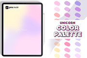 Procreate unicorn color swatches, a Palette Add-On by KsTumanova (Thumbnail 1 of 2)