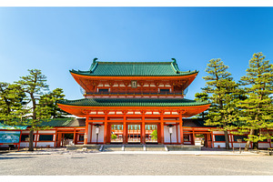 Otenmon, the Main Gate of Heian Shrine in Kyoto, an Architecture Photo by Leonid Andronov