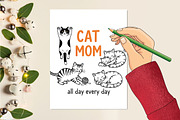 Funny Cat Mom Sublimation PNG, an Animal Illustration by Rose Art (Thumbnail 2 of 4)