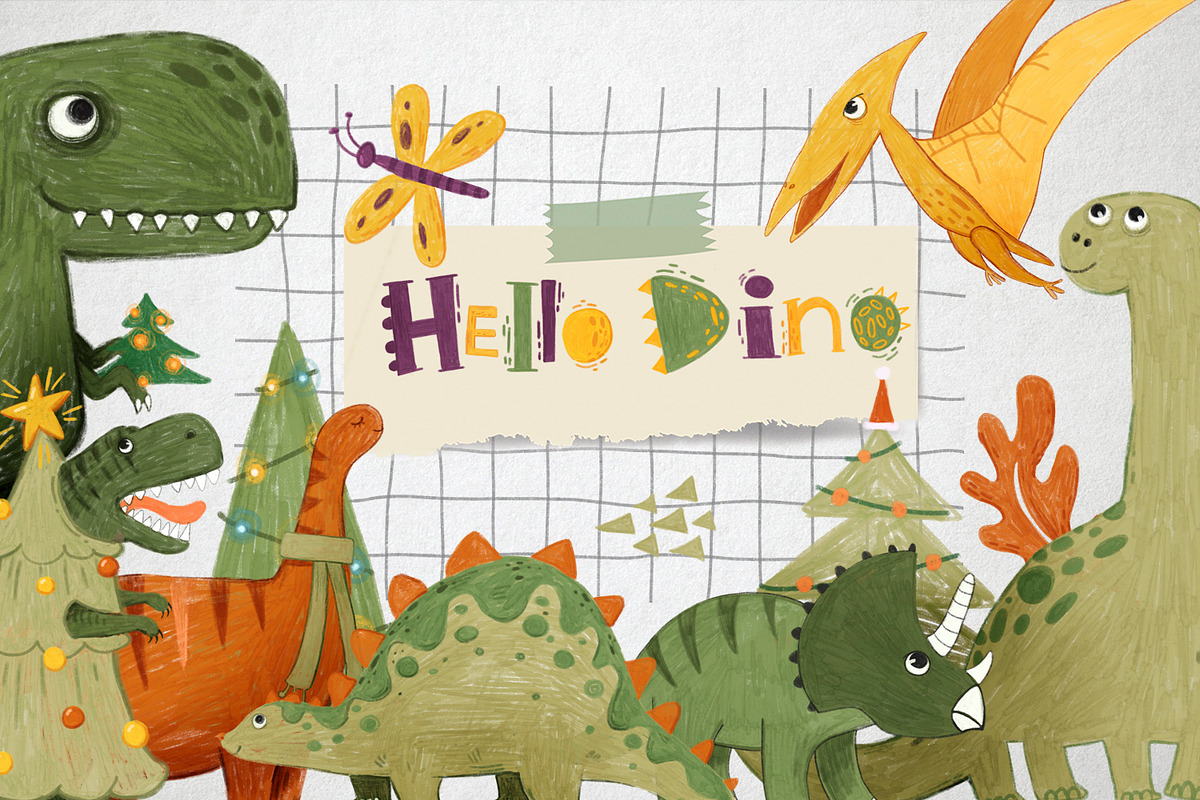 Hello Dino, an Animal Illustration by annasokol_ (Photo 1 of 9)