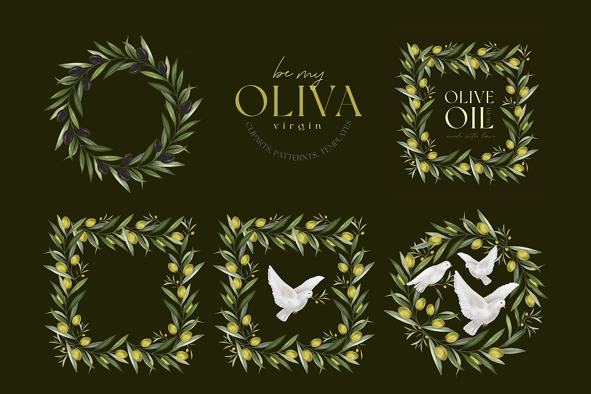 Olive illustrations and logos, an Illustration by Ojeny shop (Photo 7 of 8)