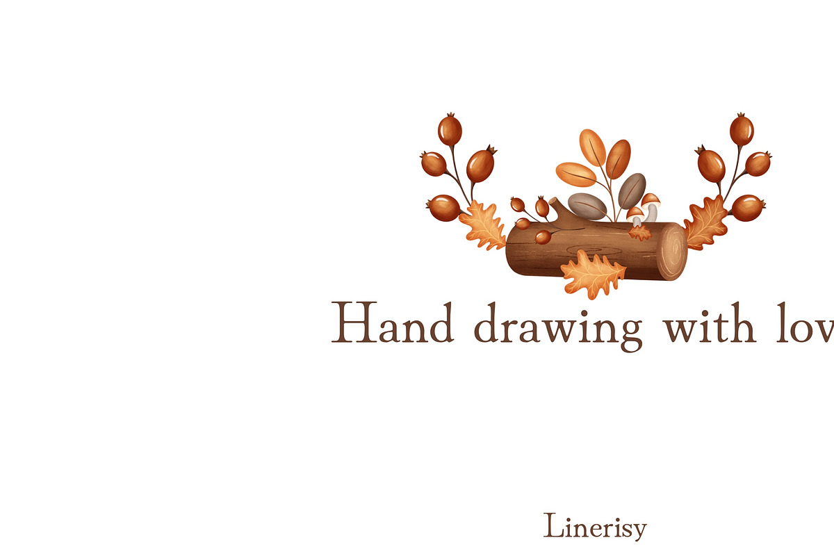 Cozy Autumn - baby clipart & pattern, a Seasonal Illustration by Linerisyart (Photo 16 of 16)