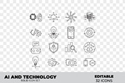 AI and Technology Outline Icon Set, an Outline Icon by Unique Design Team (Thumbnail 3 of 3)