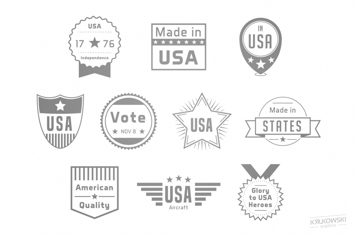 American Badges Logos, a Branding & Logo Template by Krukowski Graphics (Photo 3 of 3)