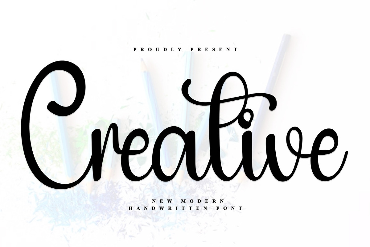 Creative, a Script Font by InermediaSTUDIO (Photo 1 of 7)