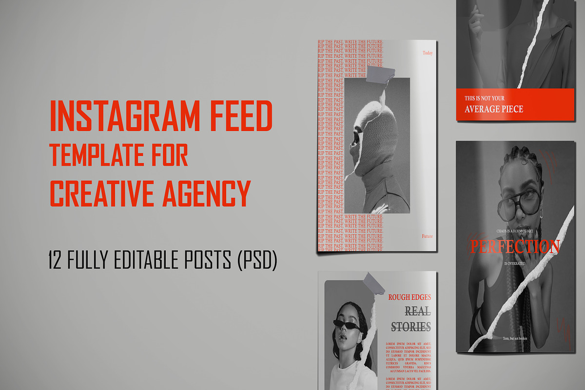 Bold Editorial IG Templates, a Social Media Template by saddamramalla (Photo 3 of 4)