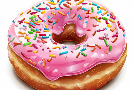 Colorful glazed donuts with sprinkle, a Background Photo by Pixeness