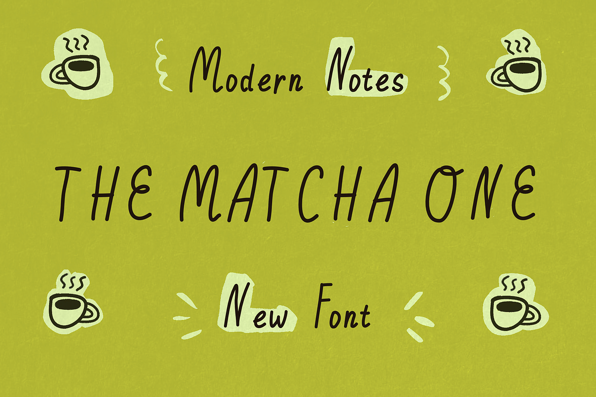 The Matcha One - fine liner font, a Handwritten Font by Ashiya Pixel (Photo 1 of 10)