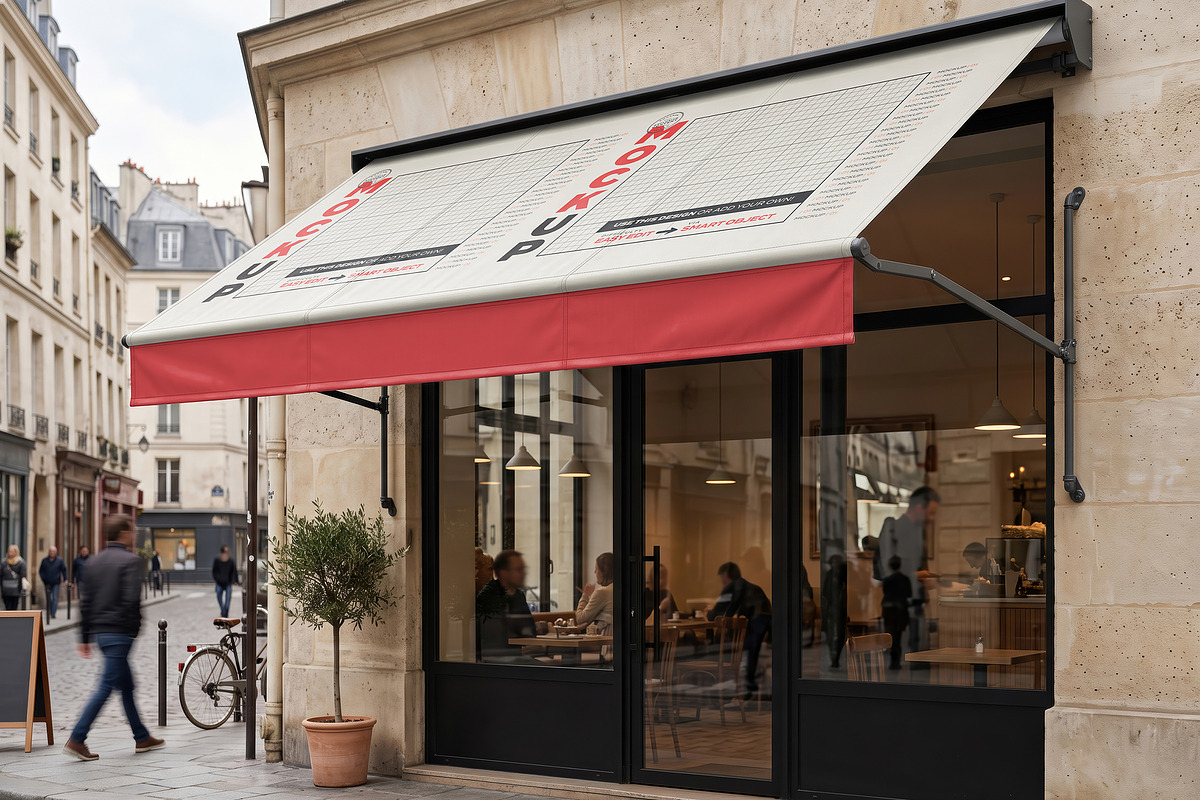 Storefront Awning Design Mockups, an Advertising Mockup by Luuqas Design (Photo 1 of 2)