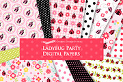 Ladybug Party Red,Pink, an Illustration by Mia's Graphic Design (Thumbnail 9 of 9)
