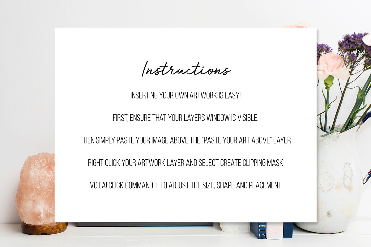 Grey and Floral Frame Mockup, a Print Template by Ashley Alexandra Design (Photo 2 of 5)