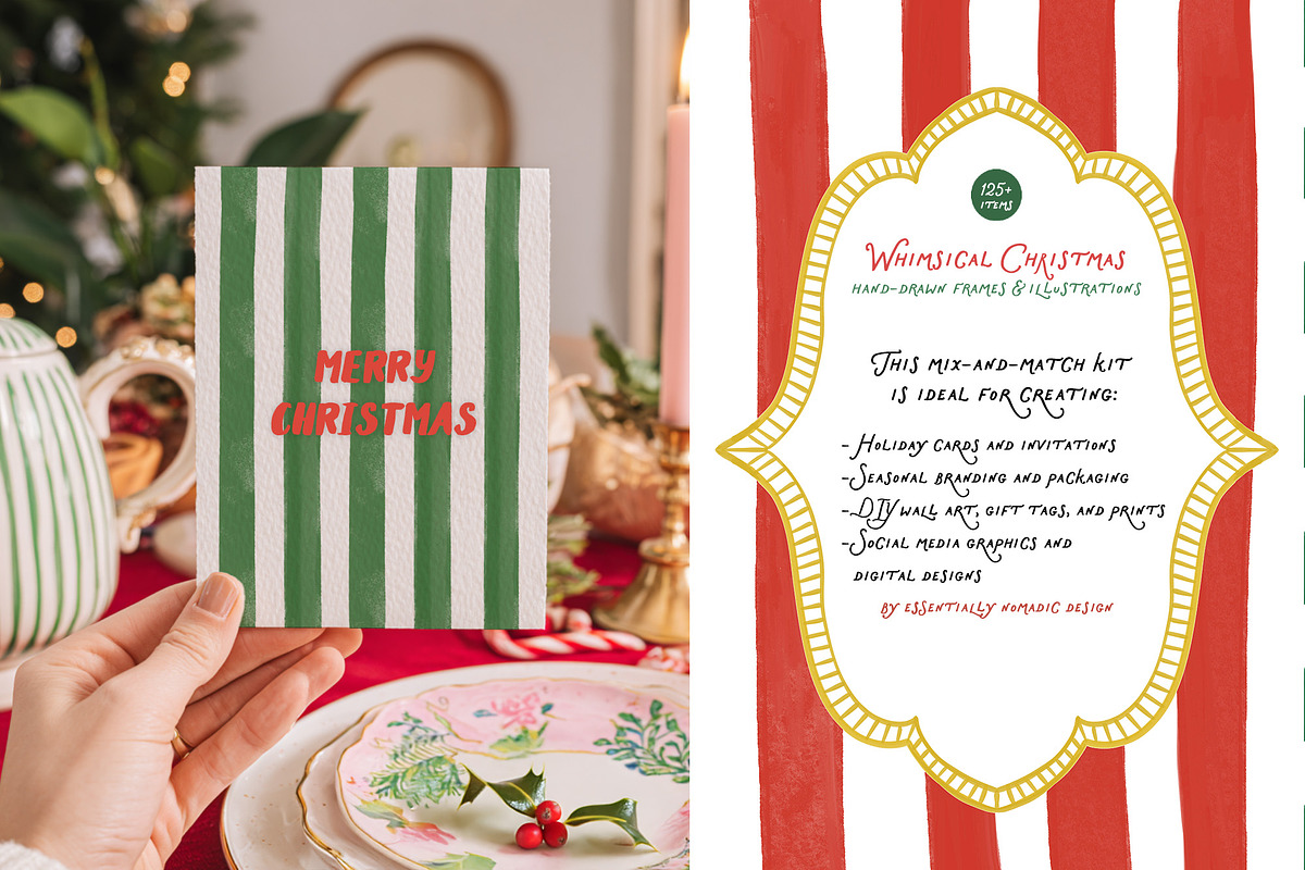 Whimsical Christmas Frames & Clipart, an Object Graphic by Essentially Nomadic (Photo 2 of 9)