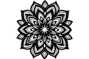 Black Floral Mandala Vector Bundle, a Decorative Illustration by Designer_Momina (Thumbnail 11 of 21)