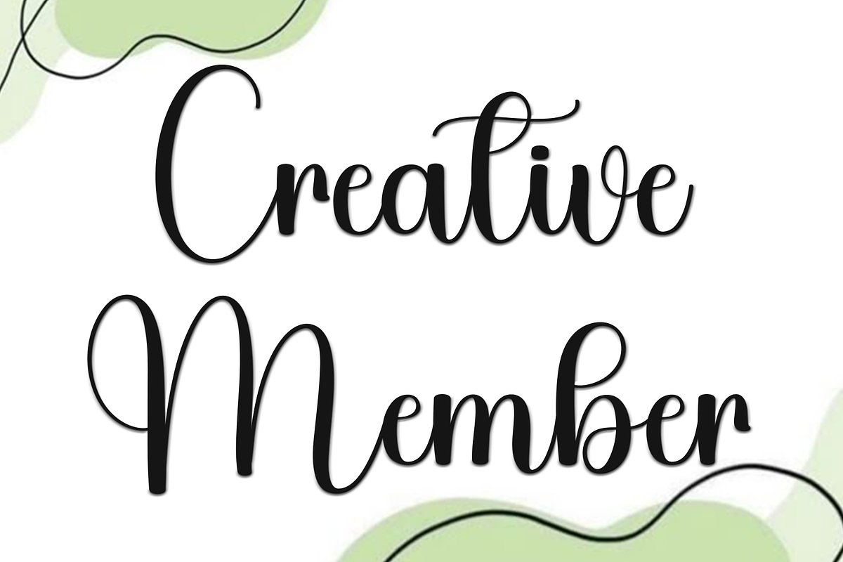 Creative Member, a Handwritten Font by InermediaSTUDIO (Photo 1 of 8)