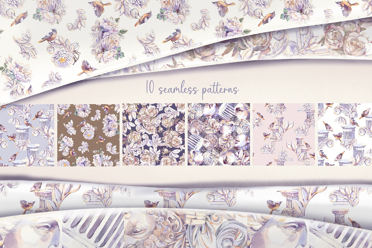 Antique Aesthetic Garden Watercolor, a Decorative Illustration by Shabbypie (Photo 14 of 15)