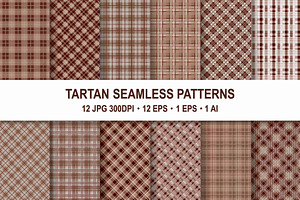 Tartan seamless patterns