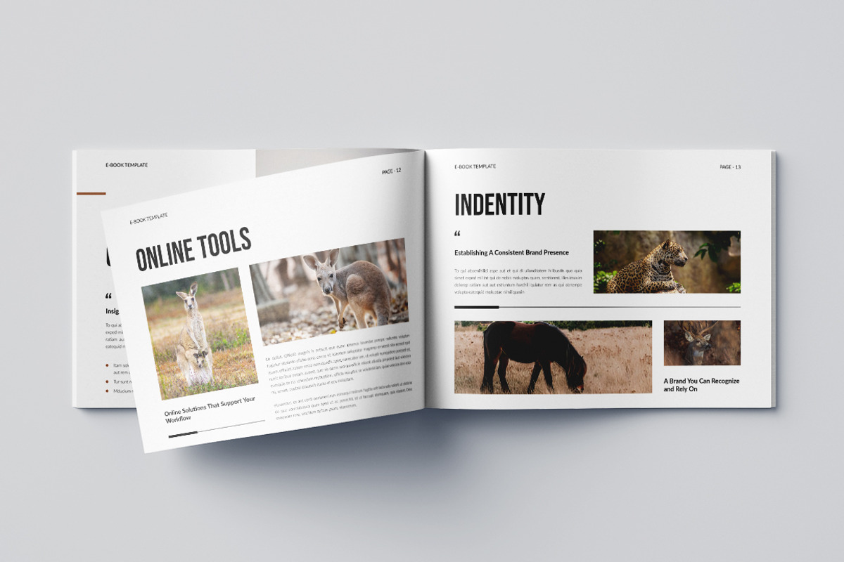 Minimal Ebook Landscape Template, a Brochure Template by Pixelpick (Photo 7 of 9)