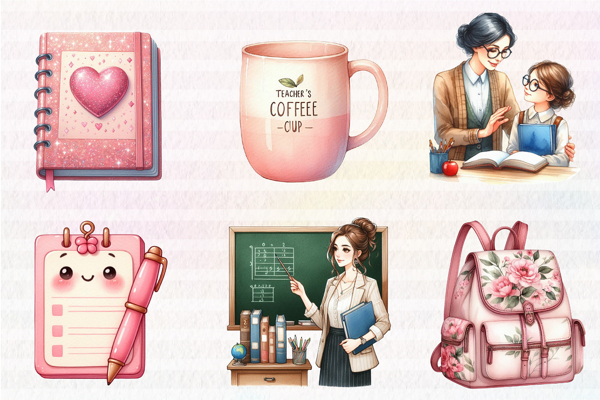 Pastel Teacher's Life Clipart, an Illustration by CreationArt (Photo 5 of 5)