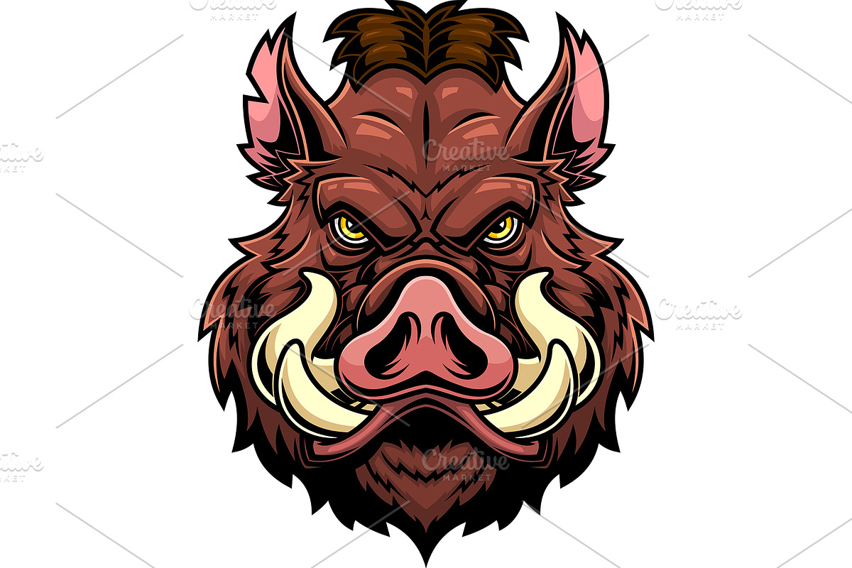 Wild Boar Mascot, an Illustration by HitToon