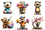 Easter Teddy Bear Clipart, an Illustration by DreamArtGraphic (Thumbnail 4 of 5)