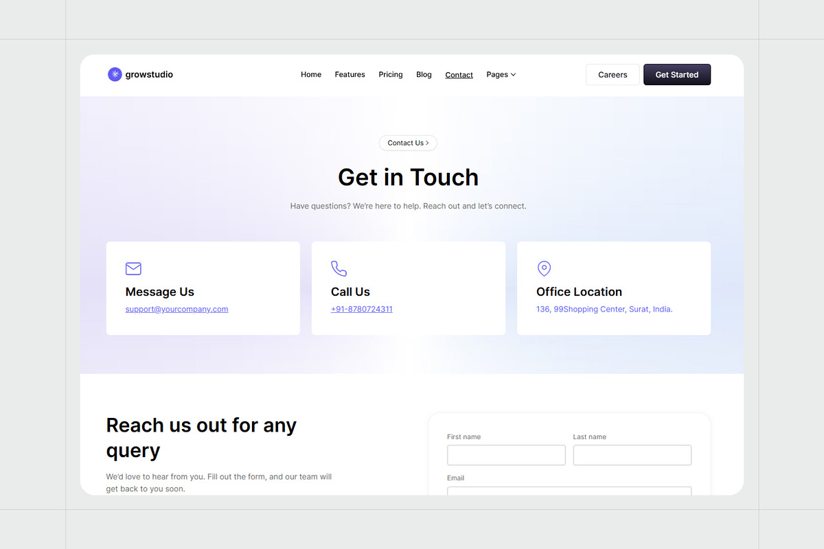 Grow Studio - AI & SaaS Website Template preview 6
