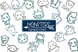 MONSTERS| Symbols Fonts, a Symbol Font by Sirinart
