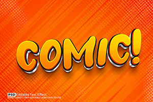 Comic 3D Text Effect PSD, a Layer Style Add-On by Design Fly