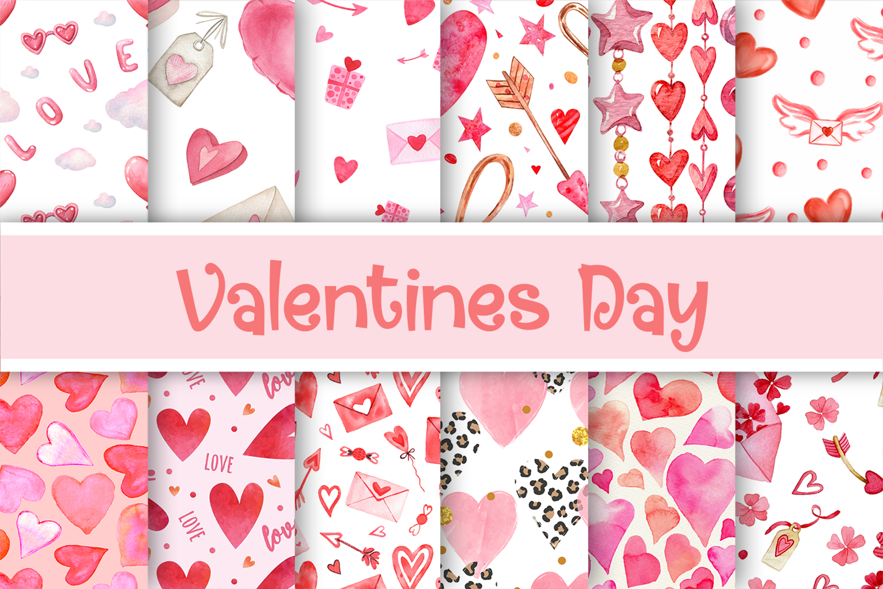 Valentines Day Digital Papers, an Arts & Entertainment Photo by AdriOP