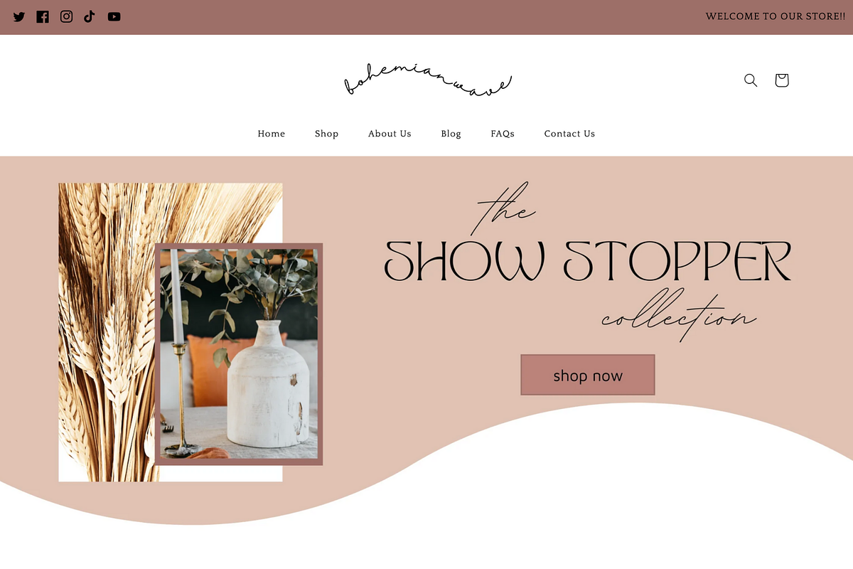 Boho Shopify Theme | Bohemian Wave, a Templates & Theme by Easy Website Themes (Photo 1 of 9)