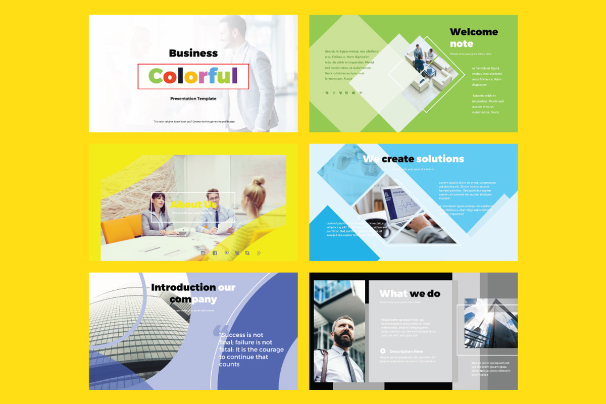 BUSINESS COLORFUL - Keynote Template, a Presentation Template by Shafura (Photo 2 of 6)