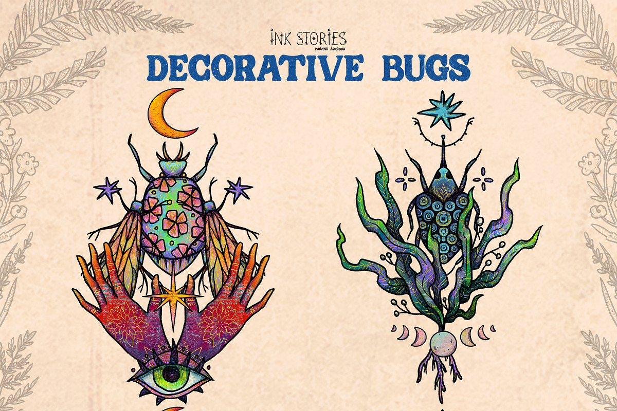 Decorative Bugs | Hand-drawn Bettles, an Animal Illustration by Ink Stories (Photo 7 of 28)