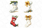 Christmas Stokings Clipart, an Illustration by DreamPrint404 (Thumbnail 2 of 7)