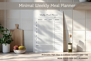 Minimal Weekly Meal Planner, a Stationery Template by STUDIO CHOTI (Thumbnail 1 of 4)