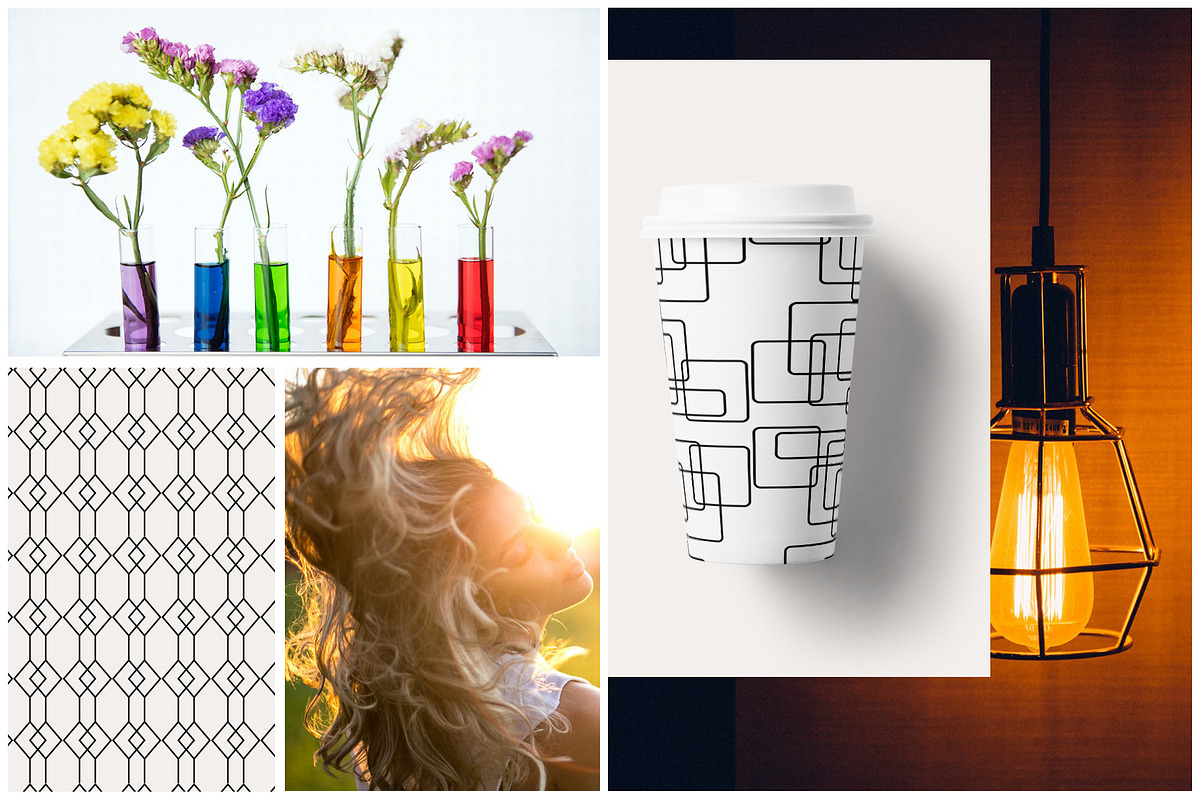 Monoline Geometric Patterns, a Pattern Graphic by Pixavics (Photo 5 of 9)