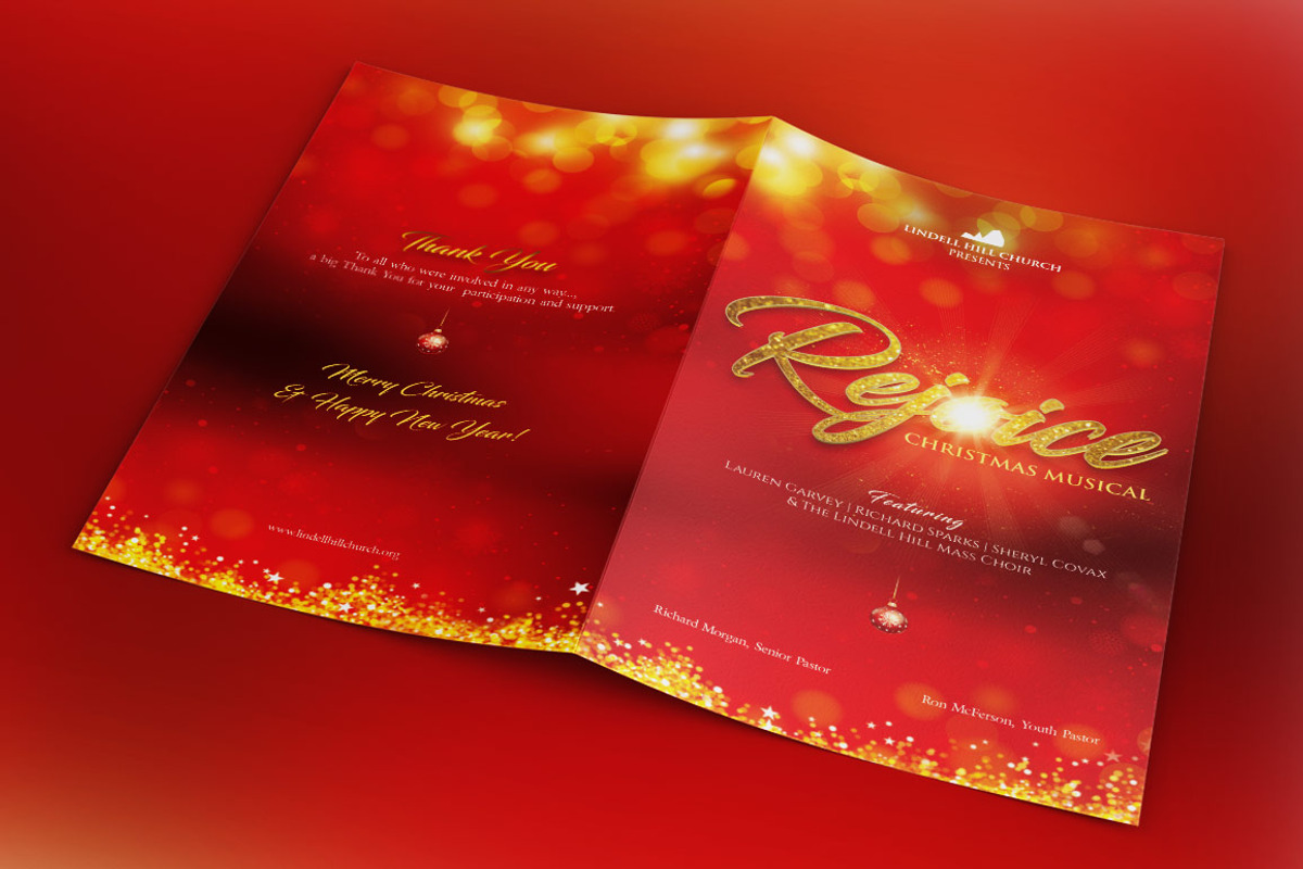 Rejoice Christmas Cantata Program, a Brochure Template by Godserv Designs (Photo 1 of 5)