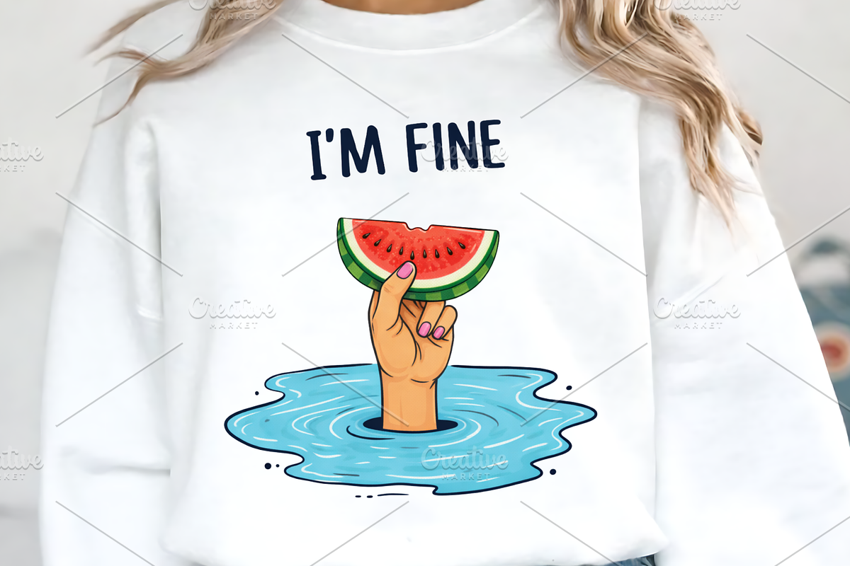 Funny Summer Watermelon Design, a Seasonal Illustration by Design Station (Photo 1 of 6)