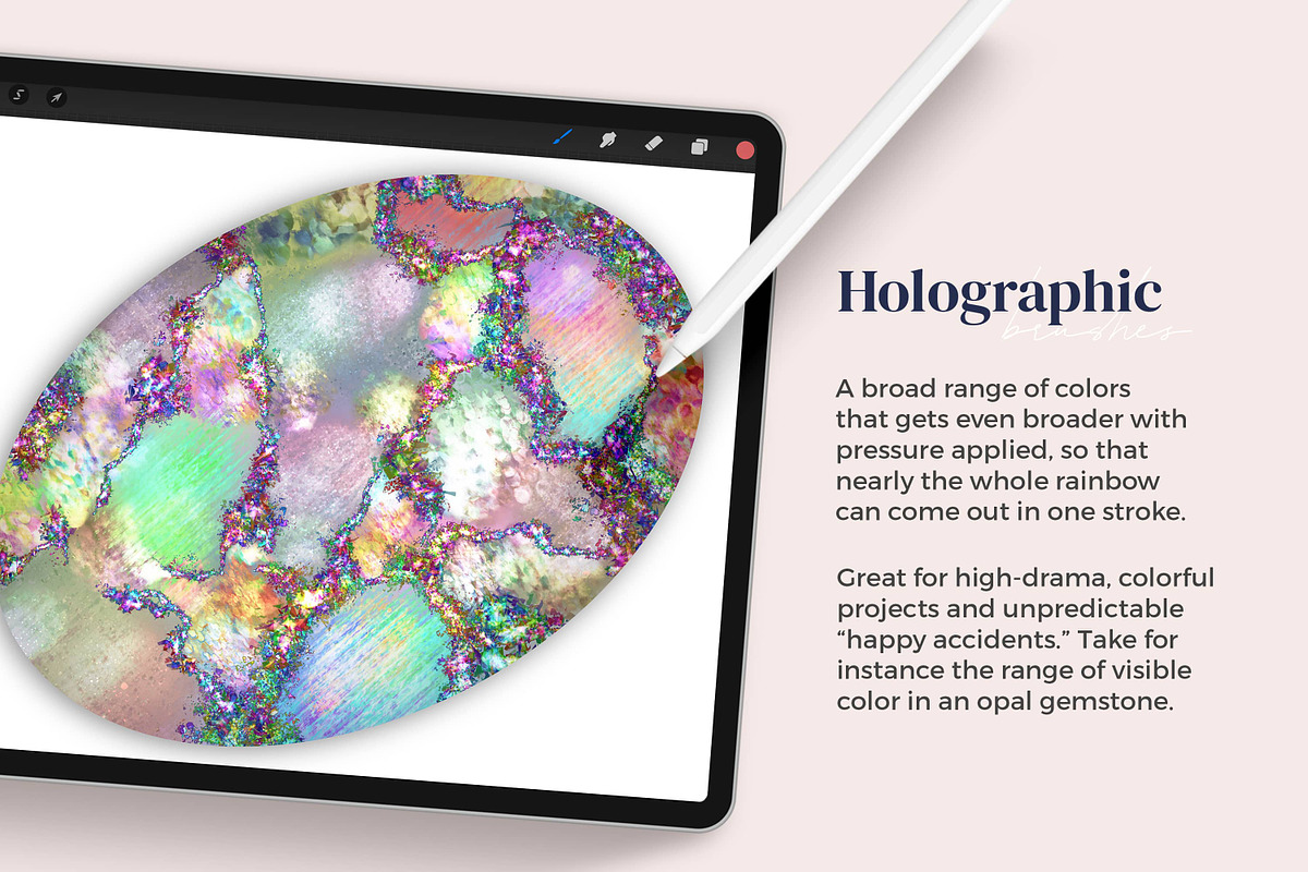 Iridescent Brushes for Procreate, a Brush Add-On by AJ Brushes (Photo 4 of 10)