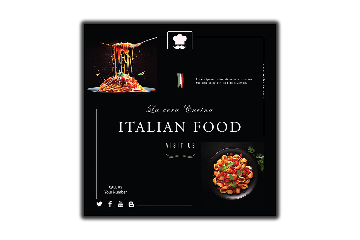 Pasta Salad Flyer Design, a Flyer Template by YUDesignStore (Photo 1 of 6)